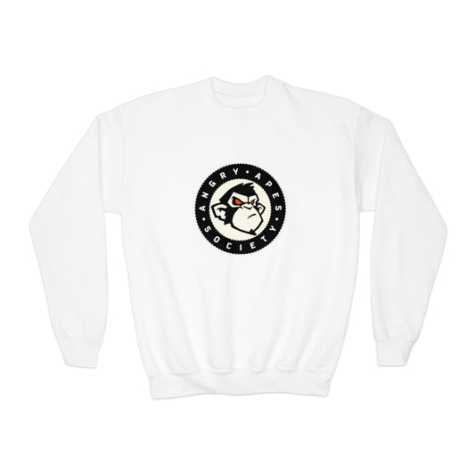 Angry Apes Society Logo FRONT Youth Crewneck Sweatshirt
