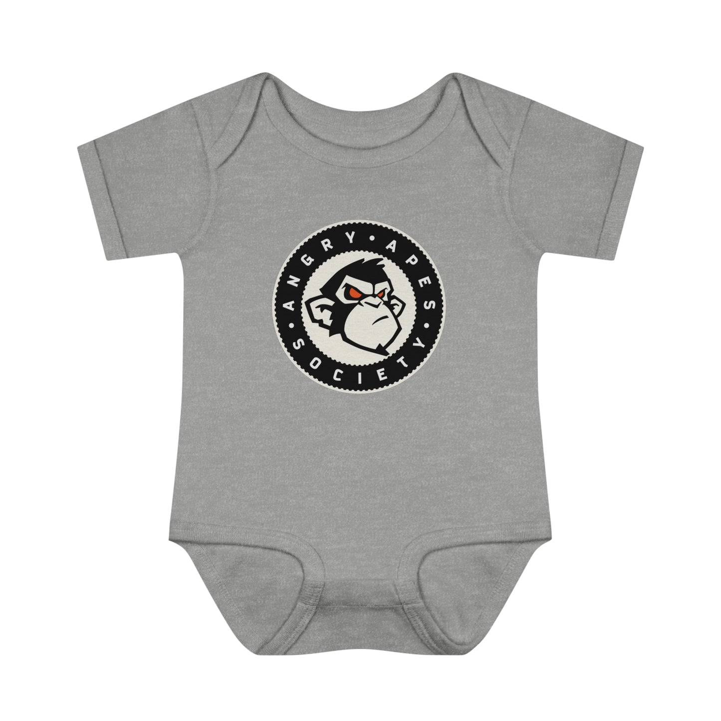 Angry Apes Society Logo FRONT Infant Baby Bodysuit