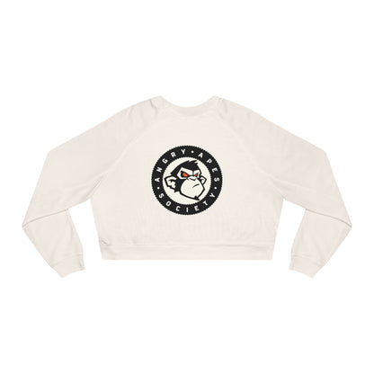 Angry Apes Society Logo BACK Women's Cropped Pullover