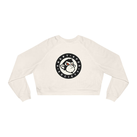 Angry Apes Society Logo BACK Women's Cropped Pullover
