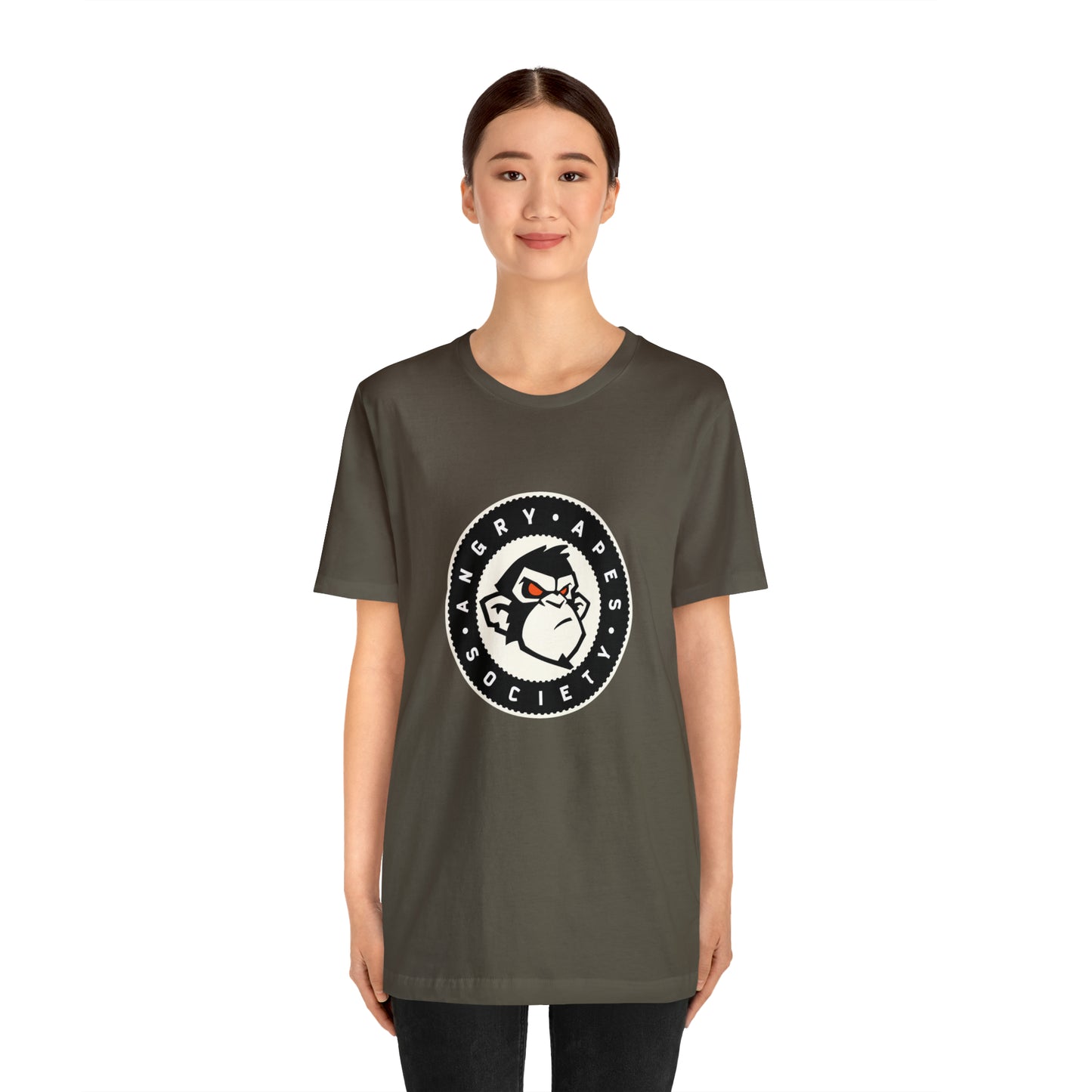 Angry Apes Society Logo FRONT Unisex Short Sleeve Tee