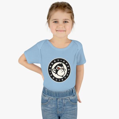 Angry Apes Society Logo FRONT Infant Baby Bodysuit