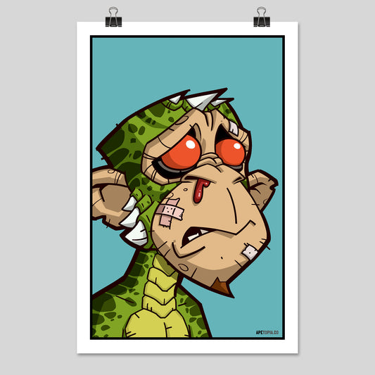 "Wounded Lizard Ape" Poster