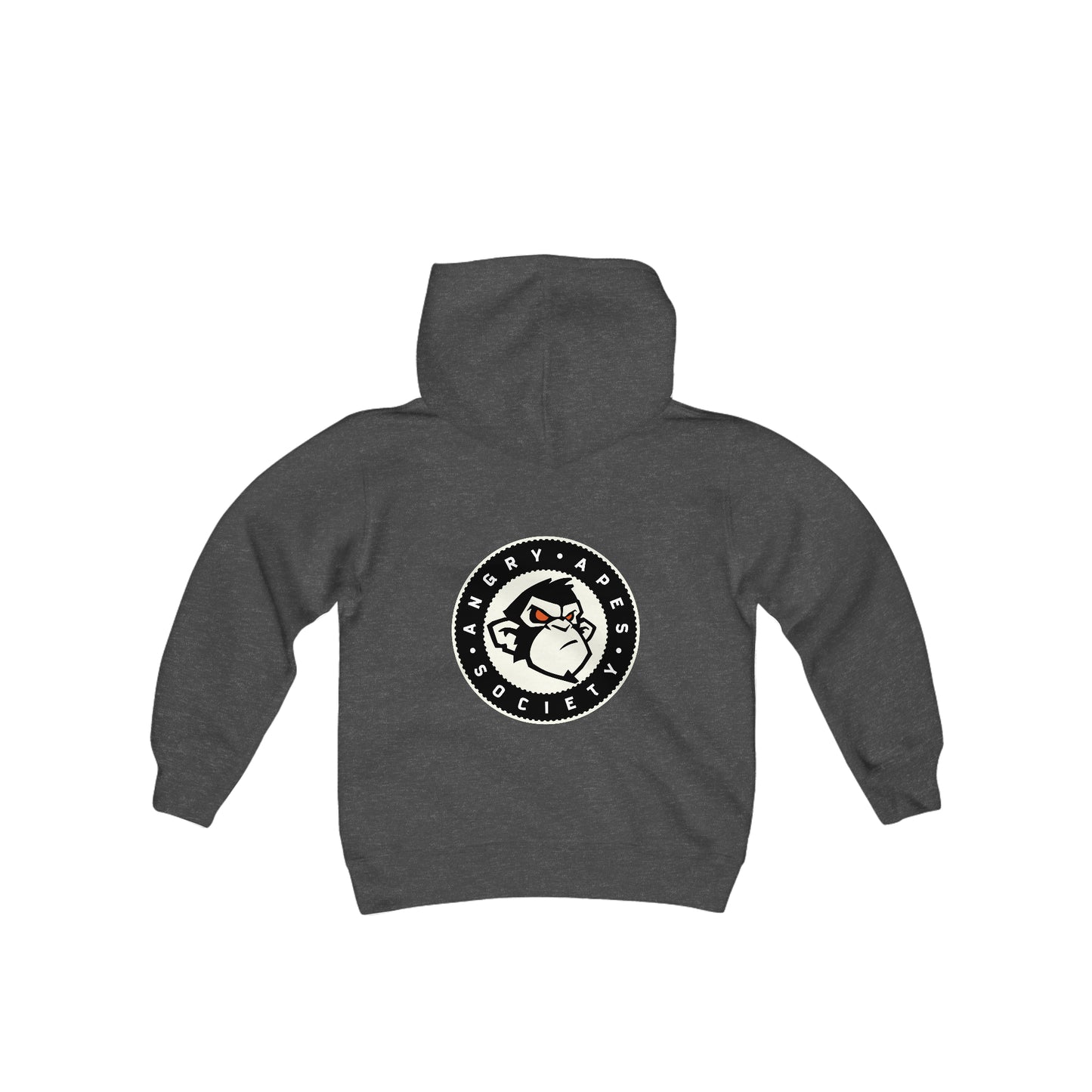 Angry Apes Society Logo BACK Youth Heavy Hoodie