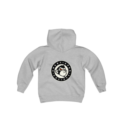 Angry Apes Society Logo BACK Youth Heavy Hoodie