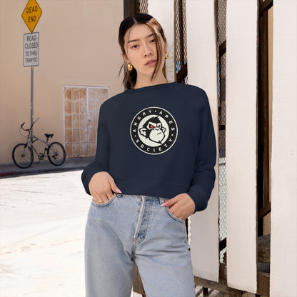 Angry Apes Society Logo FRONT Women's Cropped Pullover