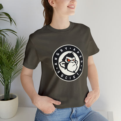 Angry Apes Society Logo FRONT Unisex Short Sleeve Tee