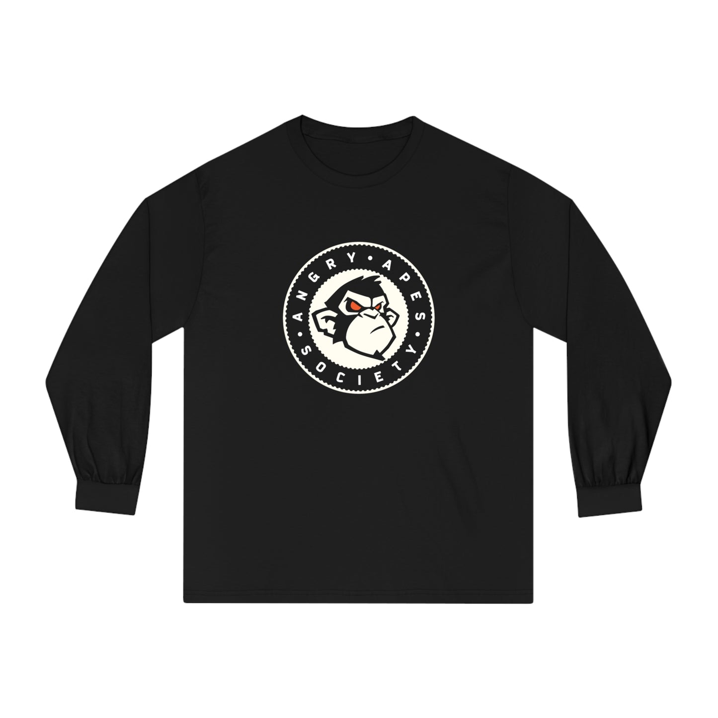 Angry Apes Society Logo FRONT Unisex Long Sleeve T-Shirt