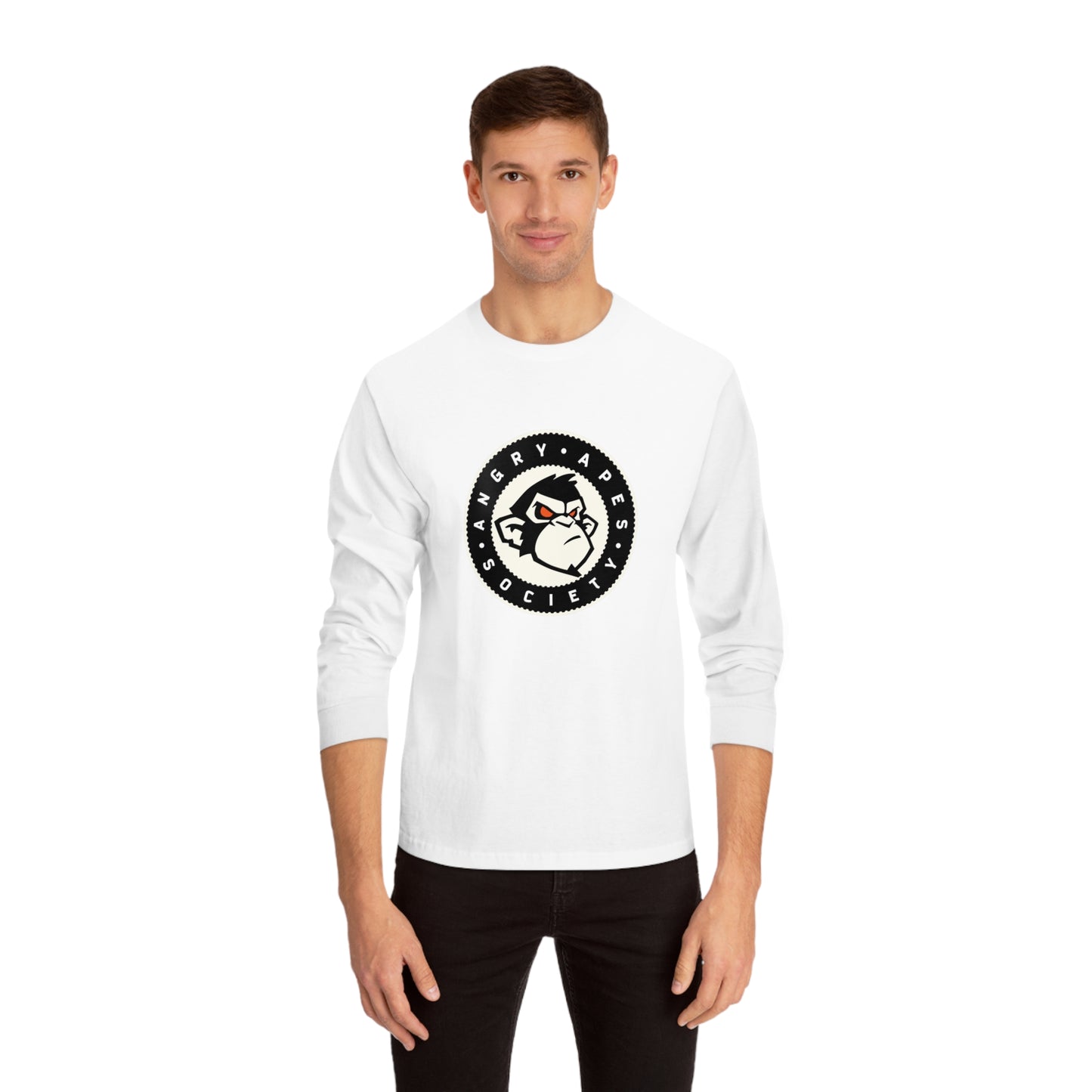 Angry Apes Society Logo FRONT Unisex Long Sleeve T-Shirt