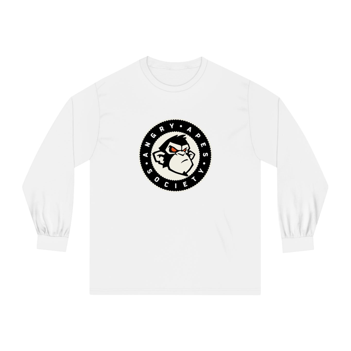 Angry Apes Society Logo FRONT Unisex Long Sleeve T-Shirt