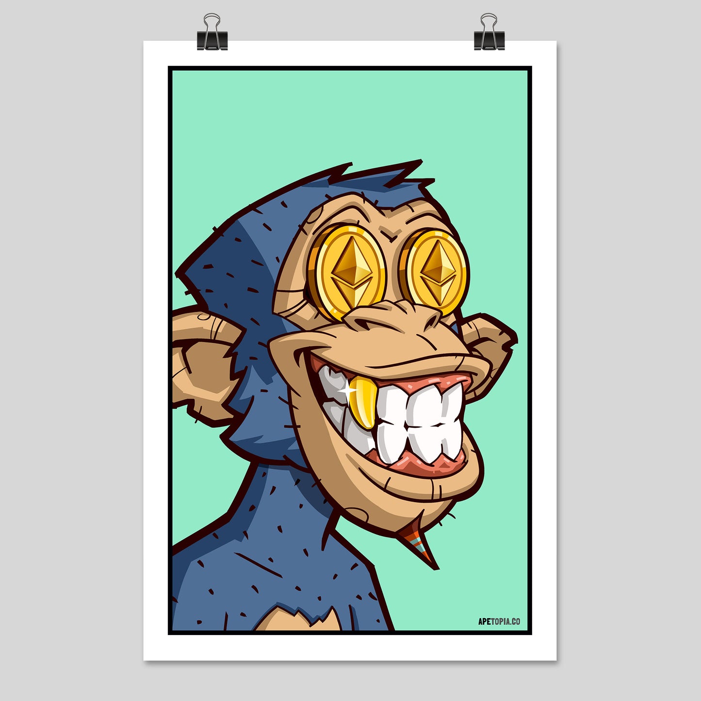 "Golden Tooth & Ethereum Eyes" Poster