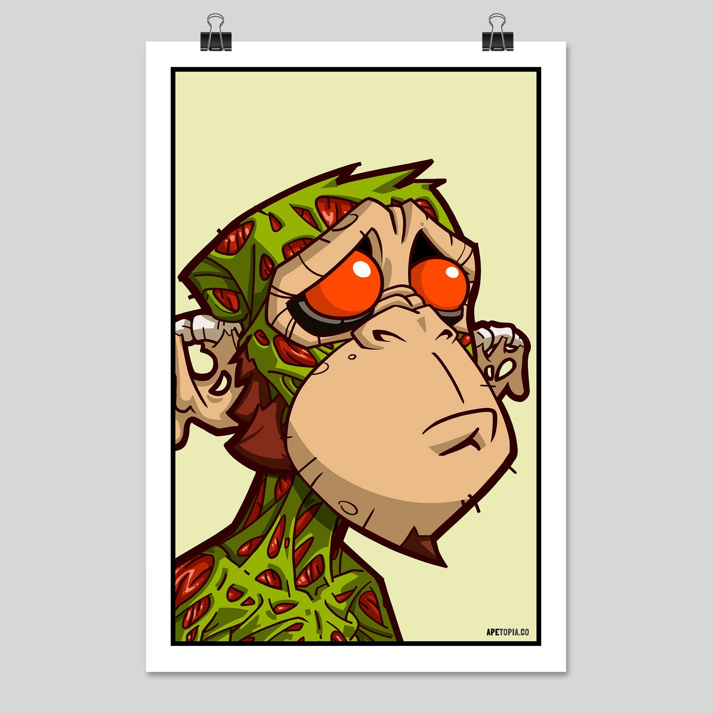 "Sad Zombie Ape" Poster