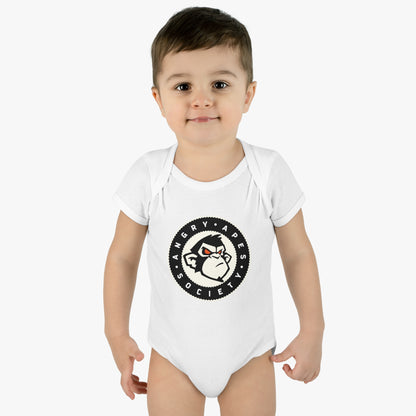 Angry Apes Society Logo FRONT Infant Baby Bodysuit