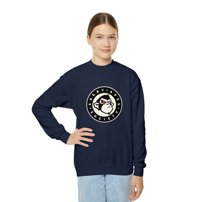 Angry Apes Society Logo FRONT Youth Crewneck Sweatshirt