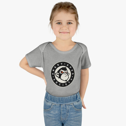 Angry Apes Society Logo FRONT Infant Baby Bodysuit