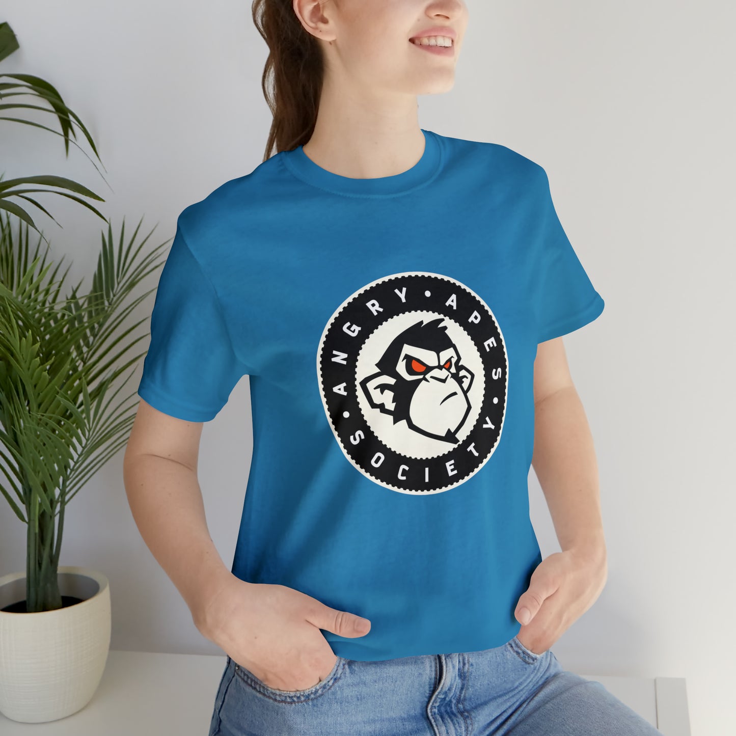 Angry Apes Society Logo FRONT Unisex Short Sleeve Tee