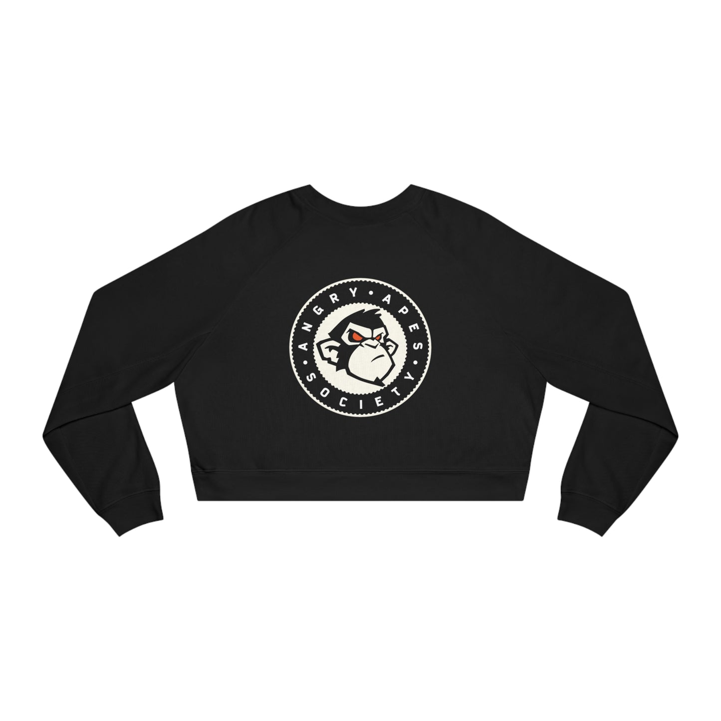 Angry Apes Society Logo BACK Women's Cropped Pullover