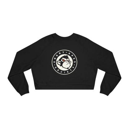 Angry Apes Society Logo BACK Women's Cropped Pullover