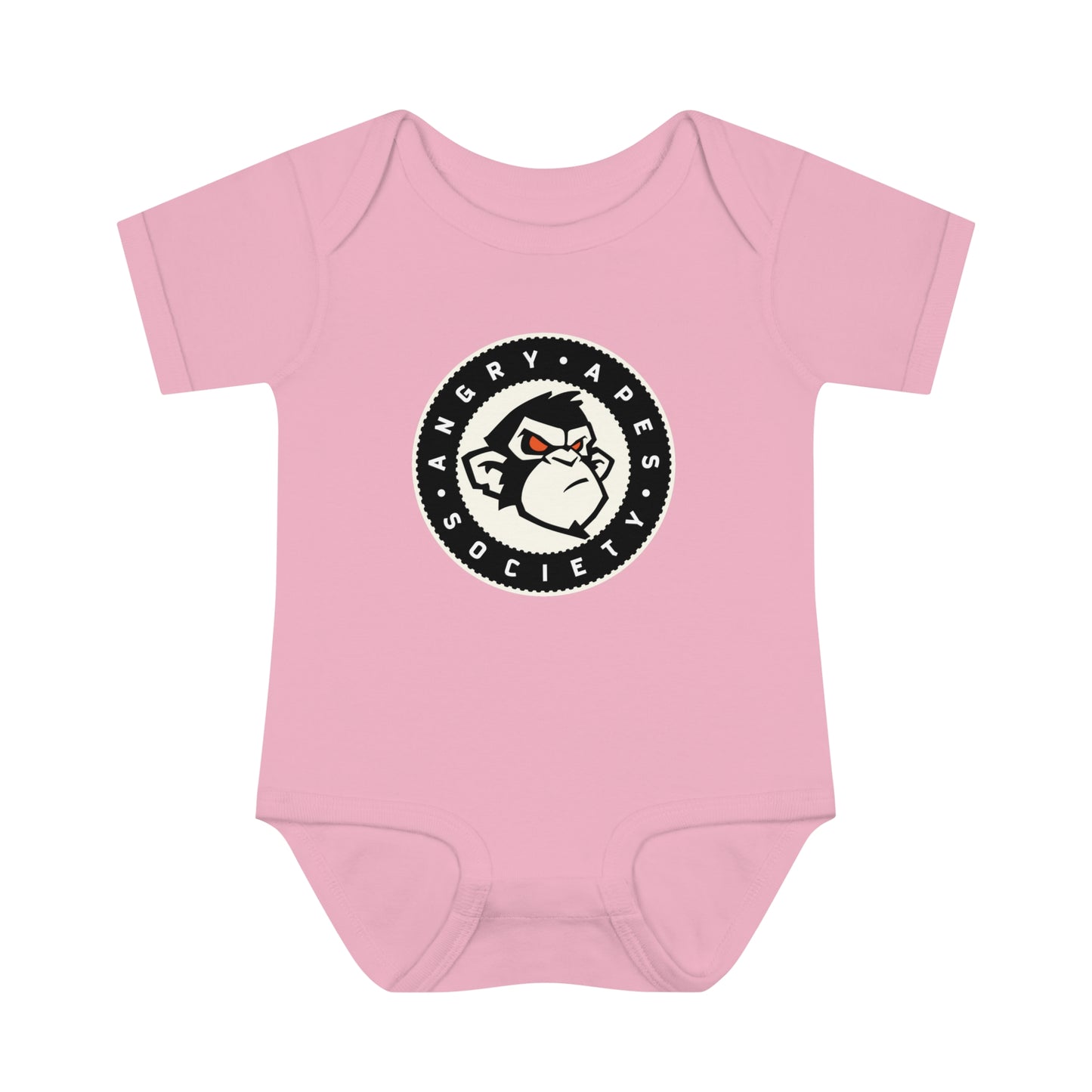 Angry Apes Society Logo FRONT Infant Baby Bodysuit