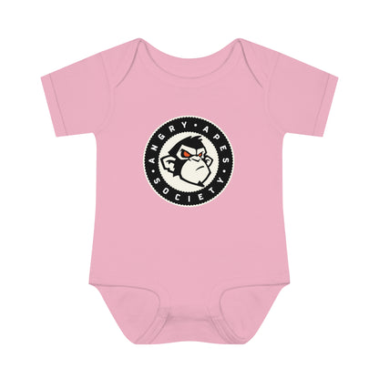 Angry Apes Society Logo FRONT Infant Baby Bodysuit