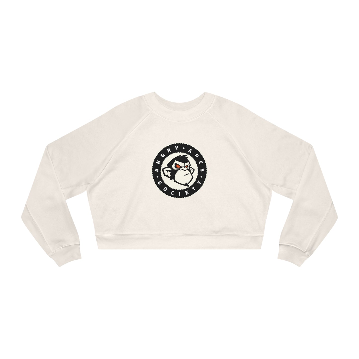 Angry Apes Society Logo FRONT Women's Cropped Pullover