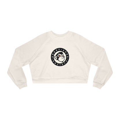 Angry Apes Society Logo FRONT Women's Cropped Pullover