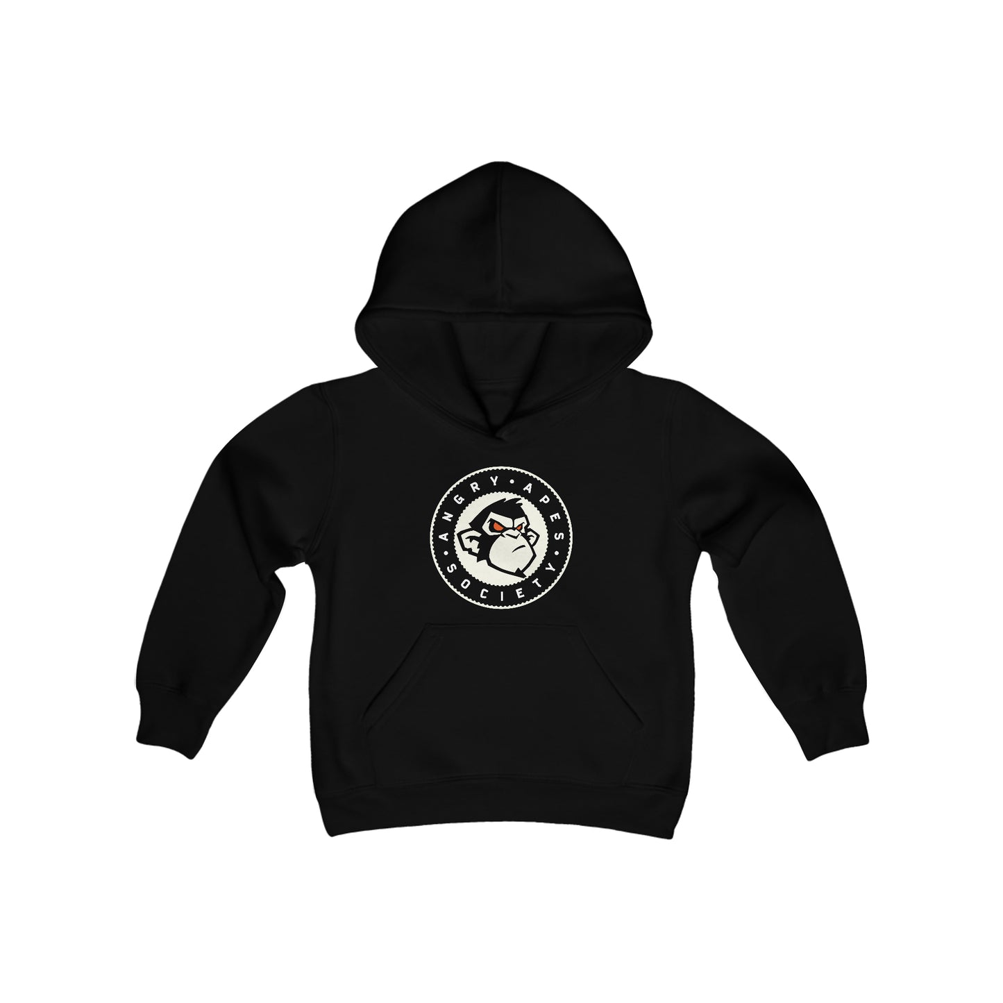 Angry Apes Society Logo FRONT Youth Heavy Hoodie