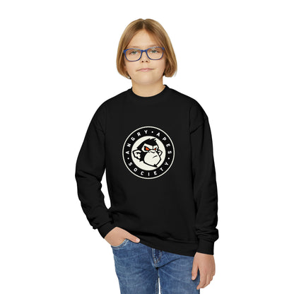 Angry Apes Society Logo FRONT Youth Crewneck Sweatshirt