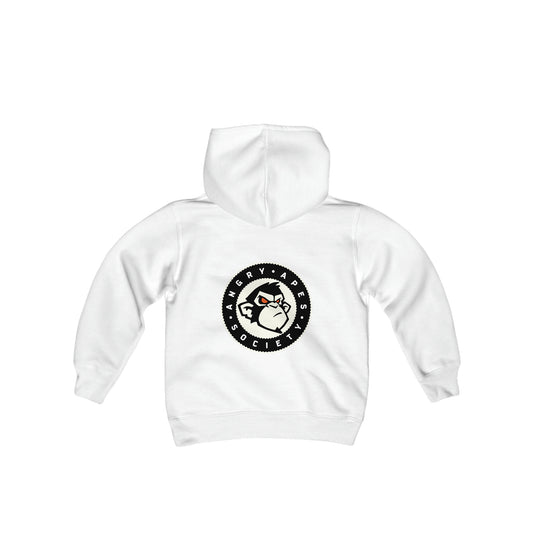 Angry Apes Society Logo BACK Youth Heavy Hoodie
