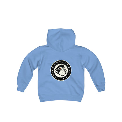 Angry Apes Society Logo BACK Youth Heavy Hoodie