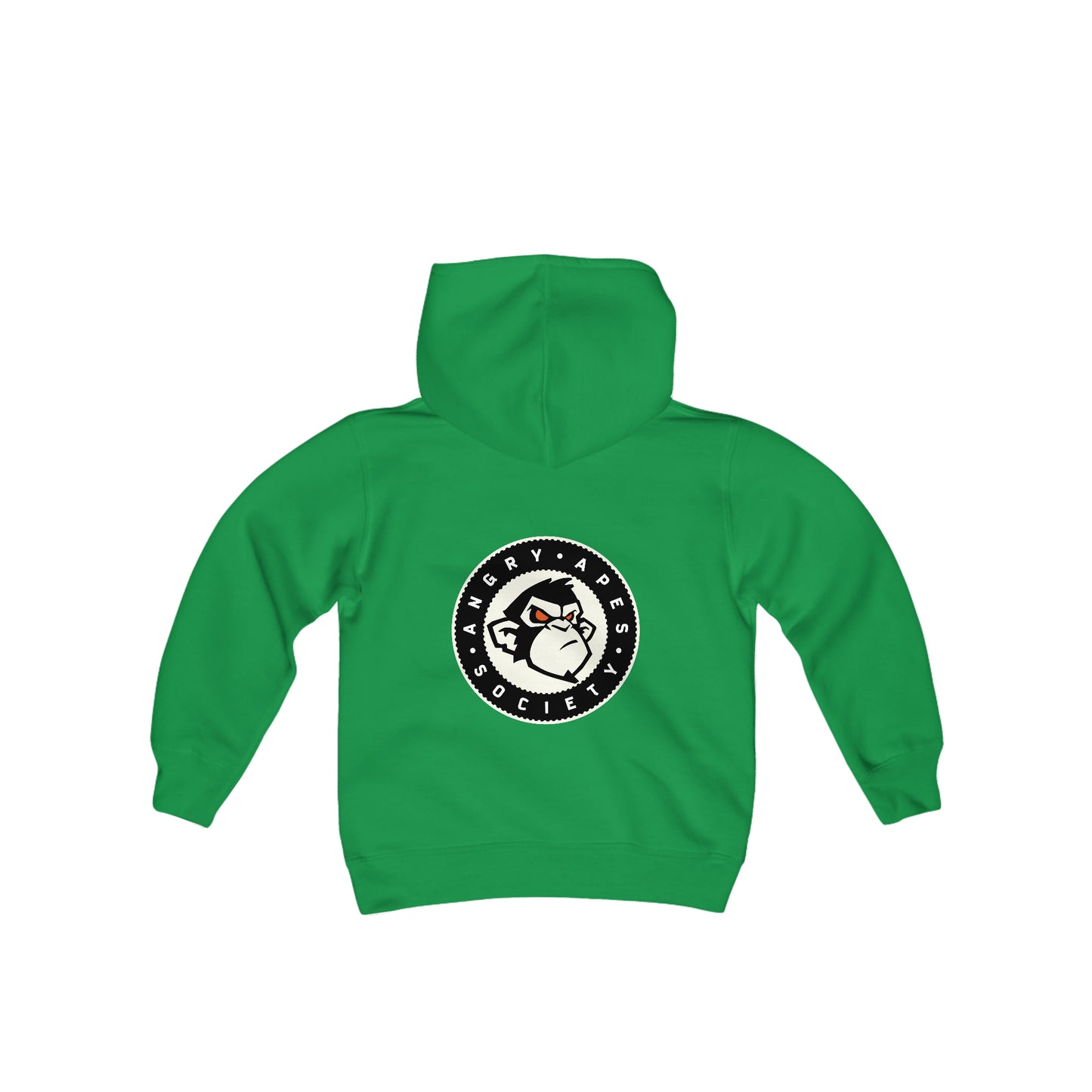 Angry Apes Society Logo BACK Youth Heavy Hoodie