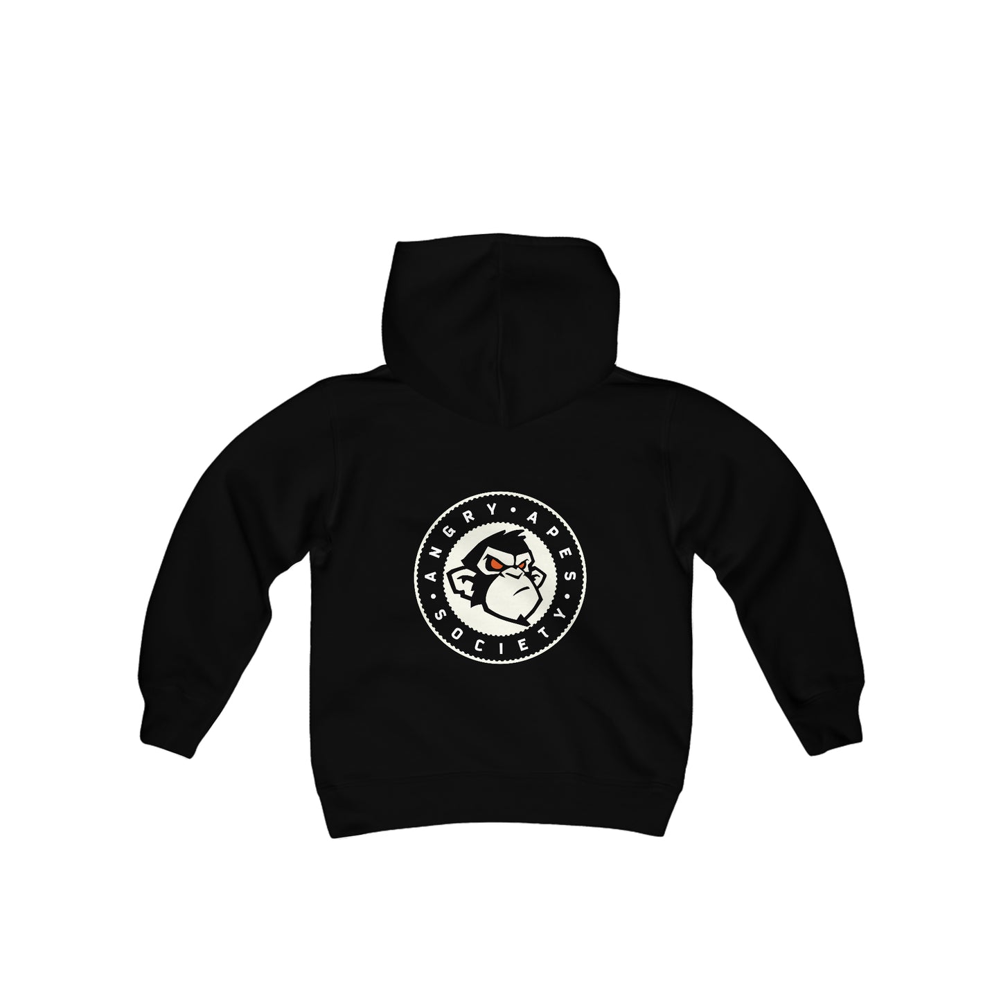 Angry Apes Society Logo BACK Youth Heavy Hoodie