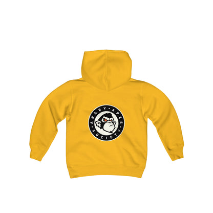 Angry Apes Society Logo BACK Youth Heavy Hoodie