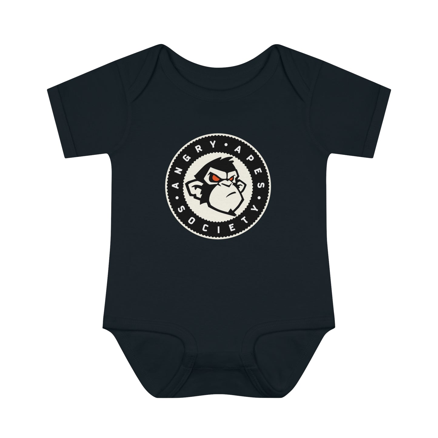 Angry Apes Society Logo FRONT Infant Baby Bodysuit