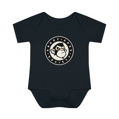 Angry Apes Society Logo FRONT Infant Baby Bodysuit