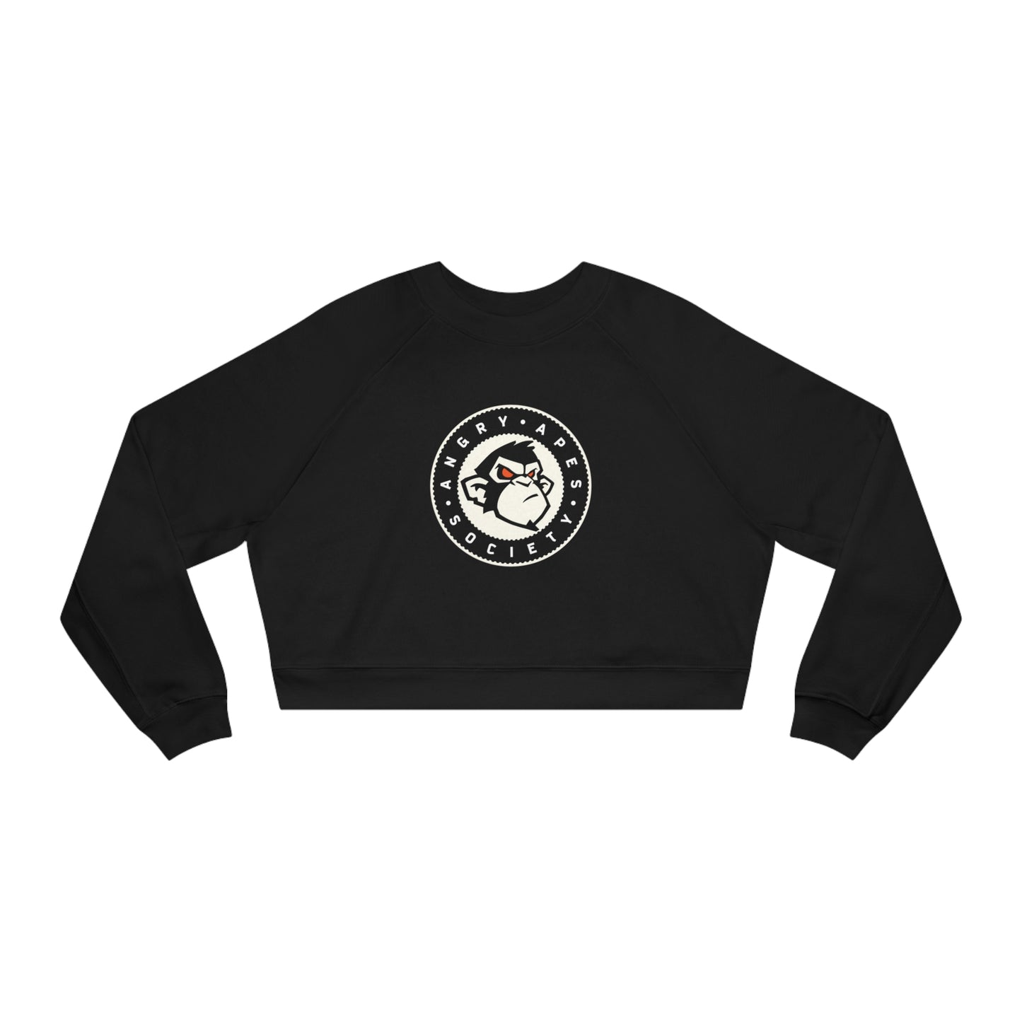 Angry Apes Society Logo FRONT Women's Cropped Pullover