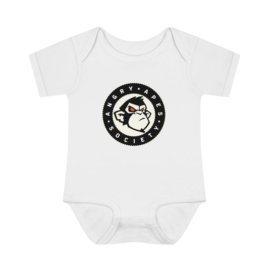 Angry Apes Society Logo FRONT Infant Baby Bodysuit