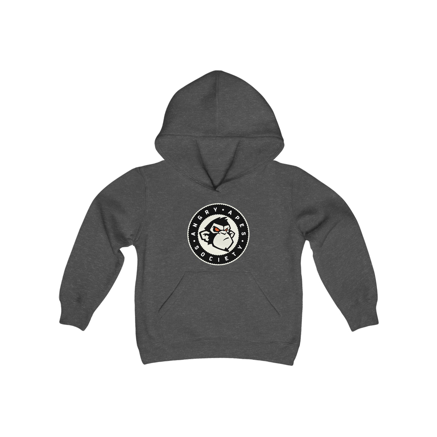 Angry Apes Society Logo FRONT Youth Heavy Hoodie