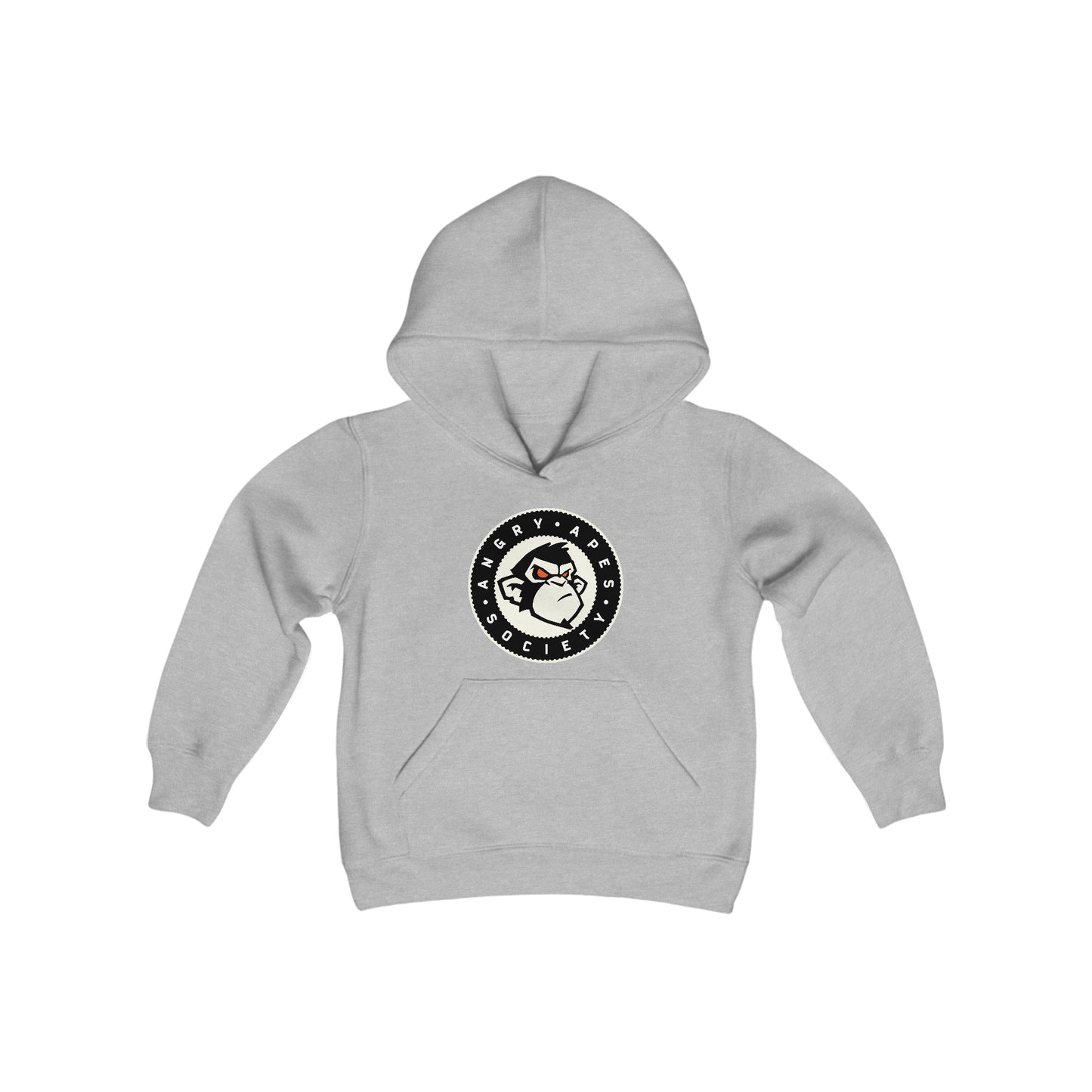 Angry Apes Society Logo FRONT Youth Heavy Hoodie